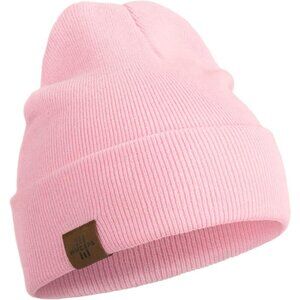 Men and Women Light Pink Acrylic Stretchy Daily Knit Warm Winter Beanie Hats